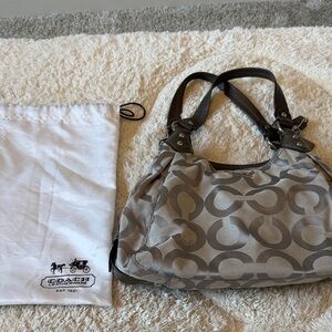 Coach Gray Shoulder Bag